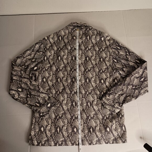 Urban Outfitters Gray and White Snake Skin Print Barn Coat Jacket Women’s Size S - Picture 12 of 15